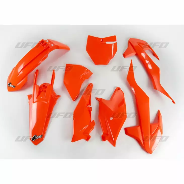 UFO Muovisarja 5-os. Fluo Orange KTM SX85 18-24 - Motocrosspyörien katesarjat - 6438471342086 - 2