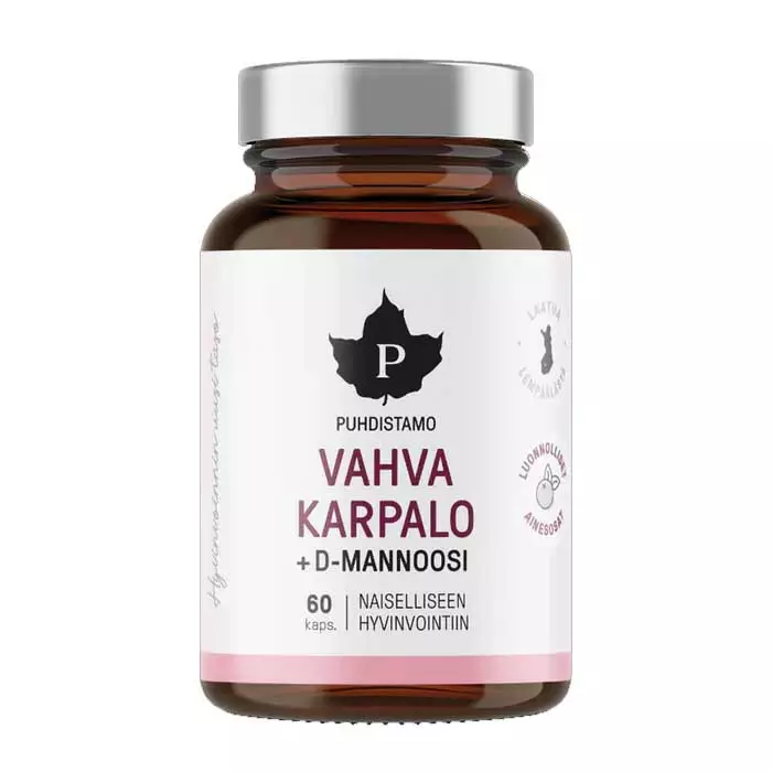 Vahva karpalo + d mannoosi, 60 kaps - Vitamiinit ja jauheet - 6430039225466 - 1