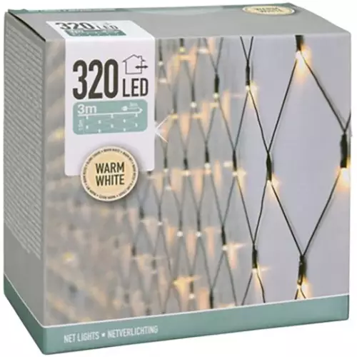Valoverho 320 led lämmin valkoinen - Valoketjut ulko- ja sisäkäyttöön - 8719202259216 - 1