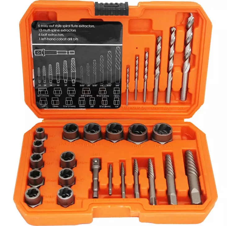 vastakierresarja 26-osainen hylsyt, tapit ja terät - Kierretyökalut ja korjaussarjat - 6430074693046 - 1