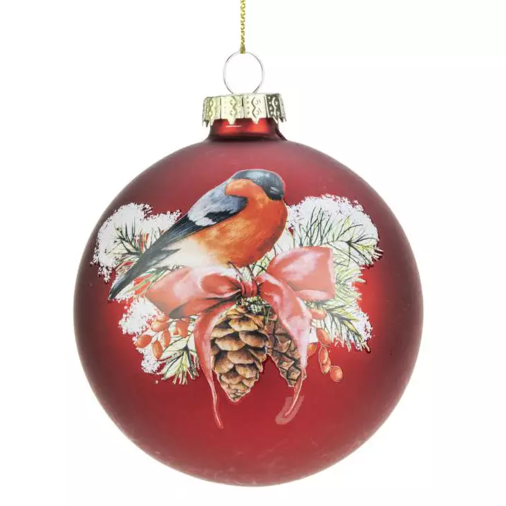 Joulukuusenkoriste punatulkku lintu kuusenkoriste - Kuusenkoristeet - 6412740131496 - 1