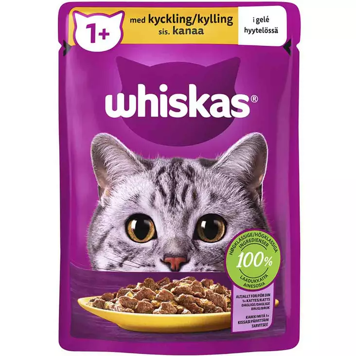 Whiskas kanaa hyytelössä 85 g - Kissan märkäruoka - 3065890155596 - 1