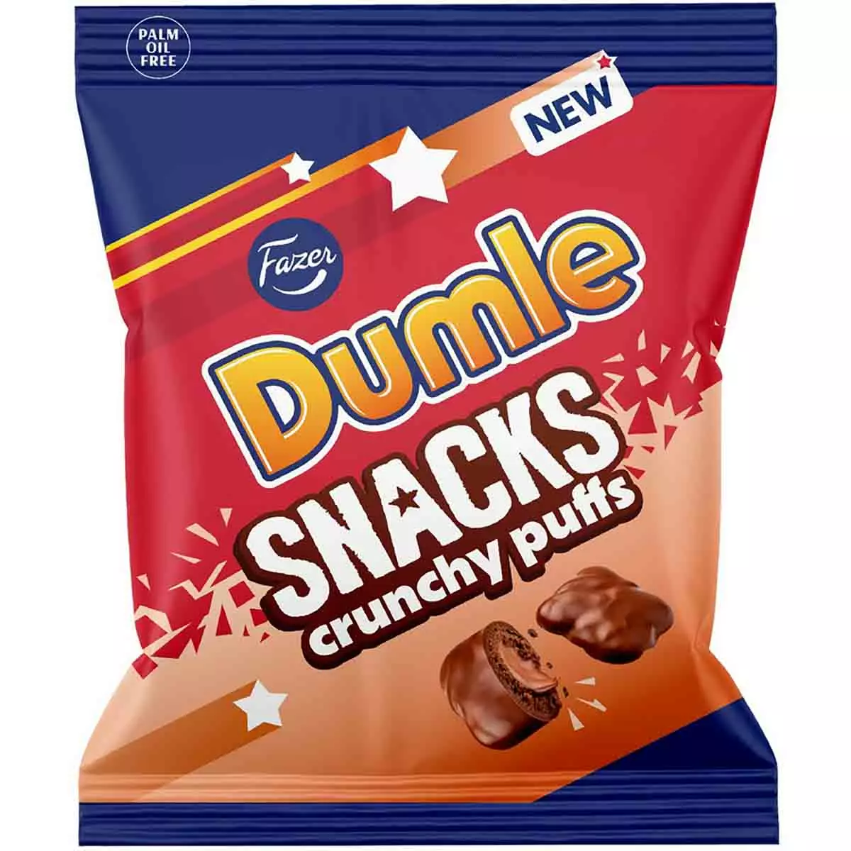 Dumle Snacks Crunchy puffs 140g Dumlen makuiset suklaapuffit ...