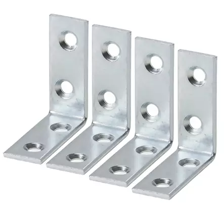 Vahvikekulmarauta sinkitty 25x25x15 mm 4 kpl - Kulmaraudat ja kiinnityslevyt - 6418536036167 - 1
