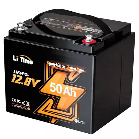 Litime lifepo 12v smart bluetooth 50ah vapaa ajanakku sopii sähköperämoottorille ja off grid käyttöön - LifePO4-akut - 6438471345377 - 1