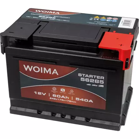 Woima käynnistysakku 60 ah 12 v - Auton akut 30-300Ah - 6438255682407 - 1