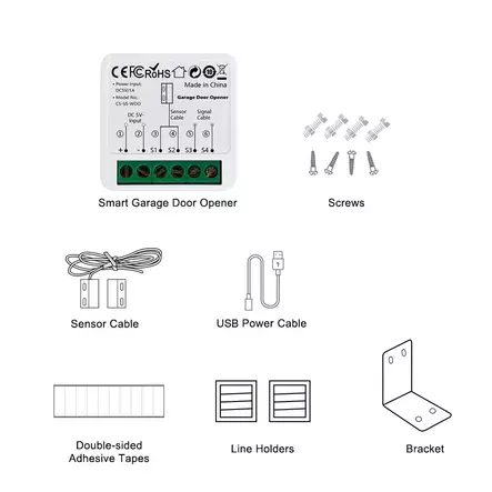 Tyua smart life zigbee autotallin oven avausohjain - Kodin älylaitteet SmartLife - 6438471274837 - 2