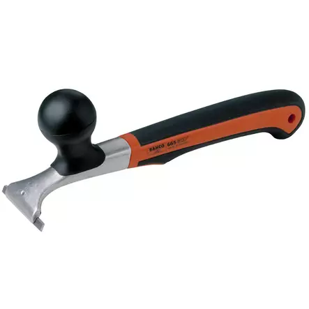 Bahco 65mm maaliskrapa etunäkymä, kaksikomponenttinen kahva ja kovametalliterä näkyvissä - Maalinpoisto - 7311518221607 - 1