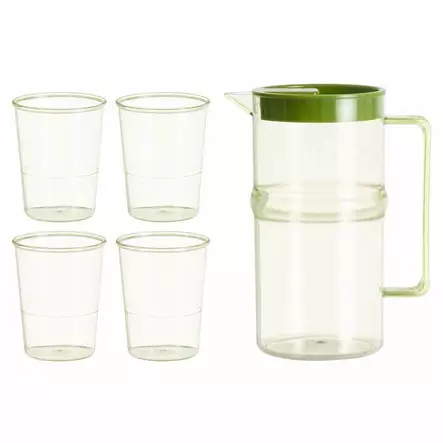 Kannu ja 4 mukia - Lasikannut ja lasiastiat - 6410416360447 - 1