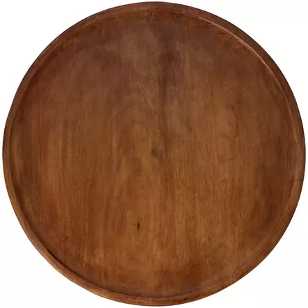 Pyöreä puinen tarjotin 38 cm pähkinä - Tarjoilukulhot ja tarjoiluastiat - 8721037535557 - 1