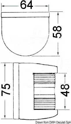 Kulkuvalo Utility 85 kirkas eteen 225° - Veneen kulkuvalot - 8033137011887 - 2
