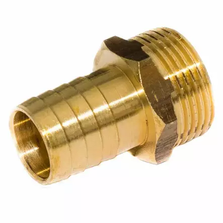 Ulkokierteinen letkunippa 3/8" x 19 mm - Messinki putkiliittimet, nipat ja tulpat - 6415895133377 - 1
