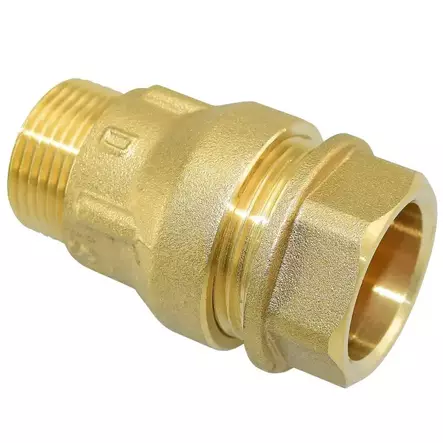 Liitin 25mm messinki - Putken jatkoliittimet - 6438140051837 - 1