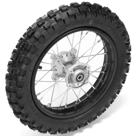 Sähköcrossin takarengas 12 tuumaa vanteell - Sähköcrossin varaosat - 6438471019667 - 1