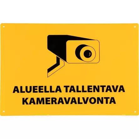opaste alueella kameravalvonta - Opasteet ja varoituskyltit - 6410413219397 - 1
