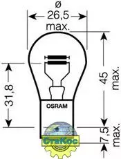 Osram P21/4W 12V type12 2kpl polttimot - Halogeenipolttimot - 4050300925547 - 4