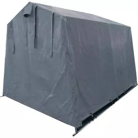 Pressutalli, pienkonetalli prohall 2x3m 500g harmaa - Autotallit ja pressutallit - 6438014166537 - 2