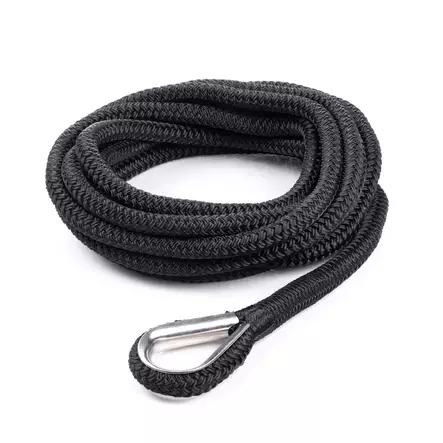 Qvarken Kiinnitysköysi Dockline koussilla 14mm 6m musta - Veneen kiinnitysköydet ja kettingit - 6438235215137 - 1