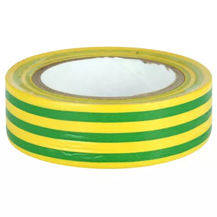 Sähköteippi keltainen/vihreä 15mm x 10m - Sähköteipit ja vulkanointiteipit - 5017374896967 - 1