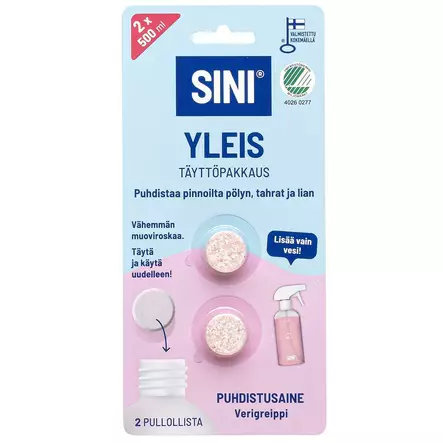 Sini puhdistusaine tabletit yleis - Puhdistusliinat ja pesusienet - 6423800070037 - 1