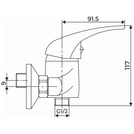 Suihkuhana Kaisla kromi - Kylpyhuonetarvikkeet - 6438140053527 - 2