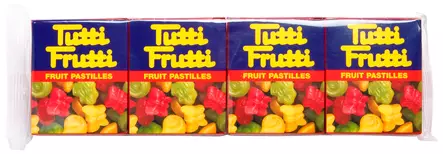 tutti frutti hedelmäpastillit 4pack - Karkkipussit  - 6420256015117 - 1