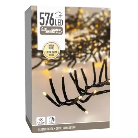 4m led valoketju sisälle ja ulos - Valoketjut ulko- ja sisäkäyttöön - 8720573813457 - 1