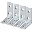 Vahvikekulmarauta sinkitty 25x25x15 mm 4 kpl - Kulmaraudat ja kiinnityslevyt - 6418536036167 - 1