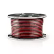 mustapunainen kaiutinkaapeli 2x2,50mm2 - Kaiutinjohdot ja virtakaapelit - 5412810312207 - 2