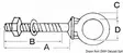 Keulasilmukka RST 8x100mm - Veneen kiinnitysrenkaat ja koukut - 8033137025747 - 2