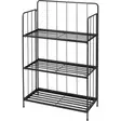 Kukkateline verona musta metallinen kolmella hyllytasolla - Kukkatelineet ja kukkatasot - 8720573137577 - 1
