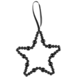 Oksakoriste tähti wooden 15 cm musta - Kuusenkoristeet - 6410416283487 - 1