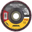 Mirka abranet max lamellilaikka 125mm p60 edestä kuvattuna, en 13743 standardi näkyvissä - Kulmahiomakonelaikat 230mm - 6416868950557 - 1