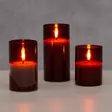 Punaiset led lasikynttilät milton - Led-kynttilät - 6410416482347 - 2