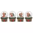 Lumisadepallo 45 mm nalle lajitelma - Joulukoristeet - 6410416273457 - 2