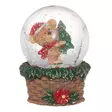 Lumisadepallo 45 mm nalle - Joulukoristeet - 6410416273457 - 1