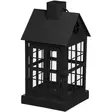 Metallinen talolyhty 25 cm musta - Lyhdyt - 6410416506777 - 1