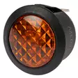Keltainen led merkkivalo 12 v mustalla pyöreällä rungolla - Auton mittarit ja tarvikkeet - 6438255112157 - 1
