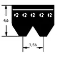 Moniurahihna 6pk2550 - Työkoneen hihnat - 4014486360837 - 2