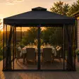 Paviljonki barcelona musta - Paviljongit ja pergolat - 6438168117997 - 2