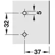 Pisla piilosarana mittakuva - Saranat - 6414671092587 - 3