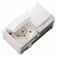pistorasia edc 2-osainen roiskevesitiivis pinta-asennukseen - Pistorasiat  - 6438140942227 - 1