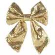 Rusetti 14x18cm kulta paljettirusetti koriste - Kuusenkoristeet - 6410416576237 - 1