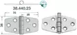Sarana 70x38 - Veneen saranat ja kiinnityslevyt - 8033137129117 - 1