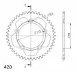 Takaratas Supersprox KTM 60/65SX 97- Oranssi 46T - Motocrossin ja enduron takahammasarattaat - 6438471311037 - 3