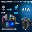 12v usb c micro usb laturi läppärin ja ipodin lataukseen - Tupakansytytyspistokkeet ja laturit - 6438471028577 - 3