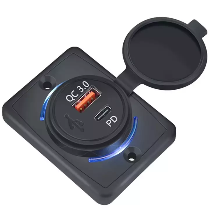 Vedenpitävä usb latausportti autoon ja veneeseen - Tupakansytytyspistokkeet ja laturit - 6438471352887 - 1
