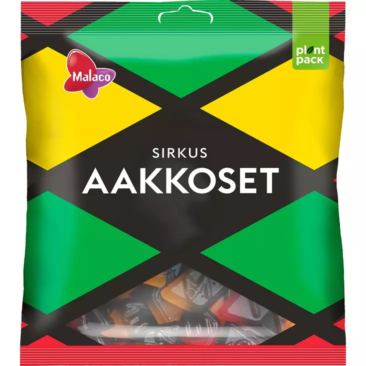 malaco aakkoset sirkus -pussi 340g - Karkkipussit  - 6420256016527 - 1