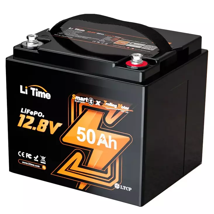Litime lifepo 12v smart bluetooth 50ah vapaa ajanakku sopii sähköperämoottorille ja off grid käyttöön - LifePO4-akut - 6438471345377 - 1