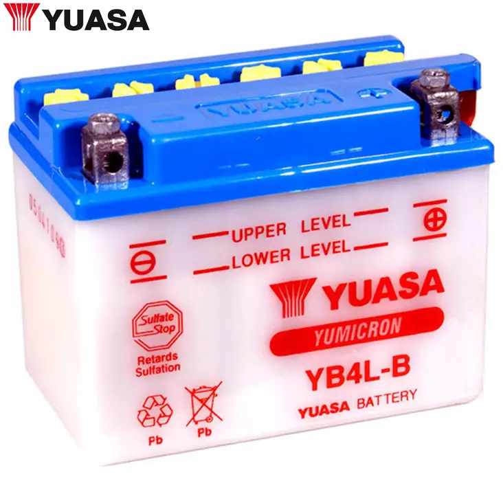akku 4Ah 12V yuasa YB4L-B - Pienkoneakut 2-5Ah - 5050694007347 - 1